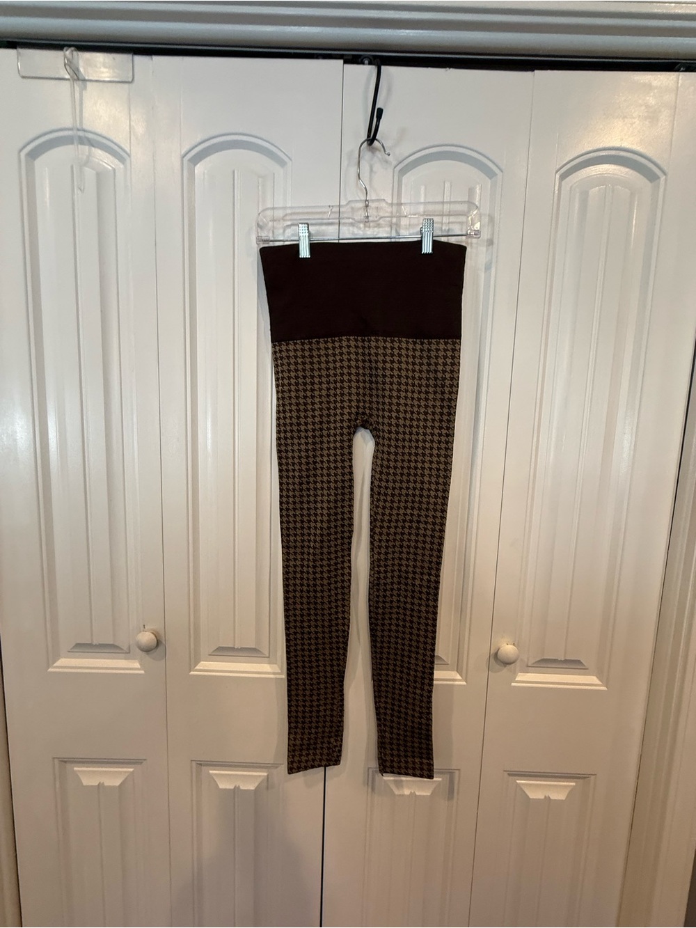 shosho Brown Houndstooth High-Waist women’s Leggings size small